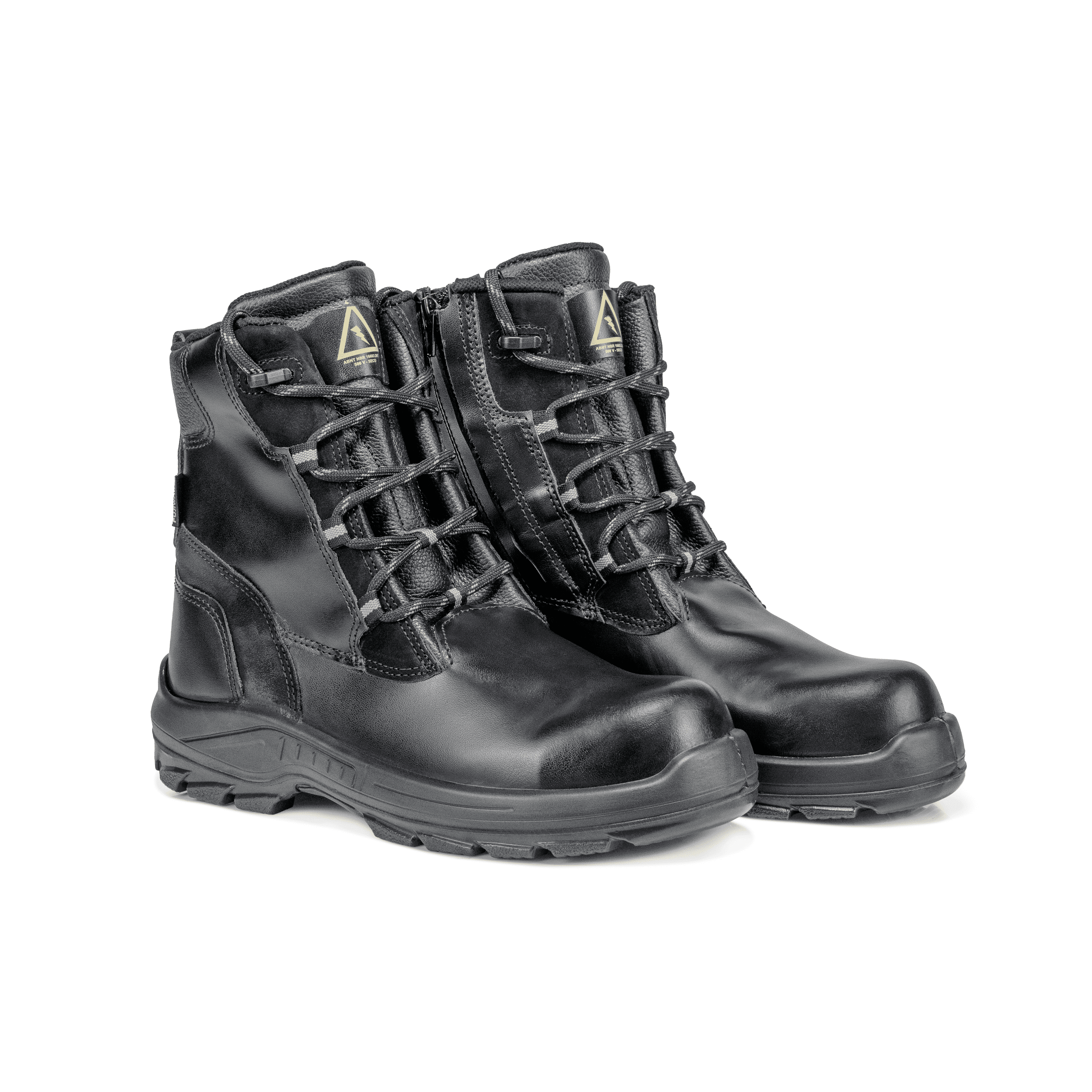 BOTA COLUMBUS PRETA AMARRAR COURO LISO BICO COMPOSITE PU BID (PRP)(B ...