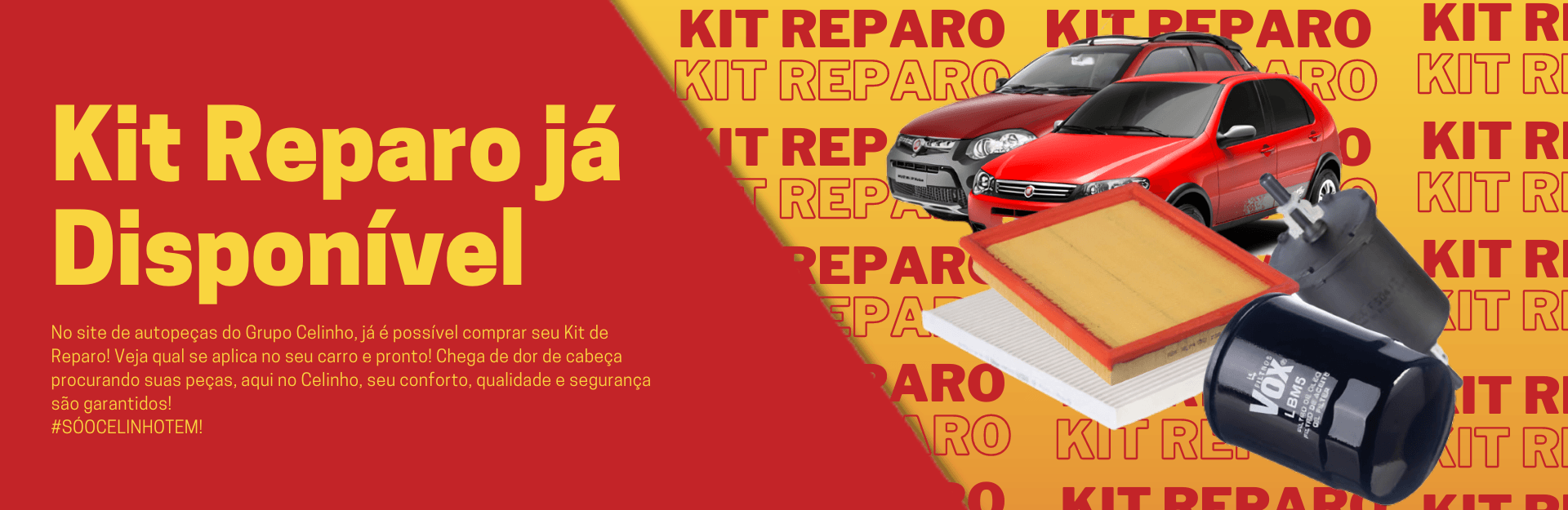 Kit de Reparo, incluso Filtro de Óleo, Filtro de Combustível, Filtro de Ar, Filtro de Ar Condicionado, VOX Filters Original
