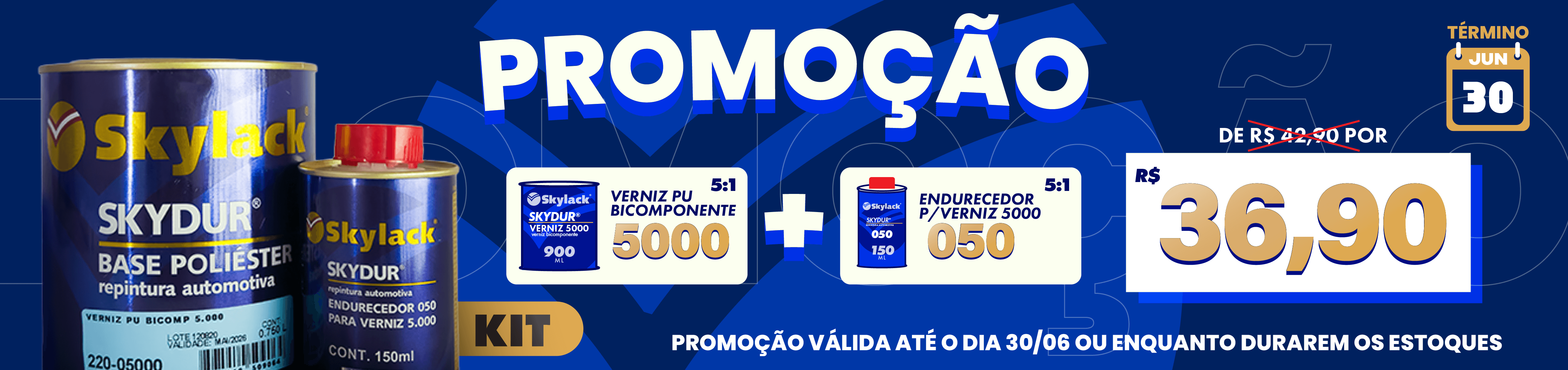 PROMOÇÃO - KIT Vernil 5000 + endurecedor 050