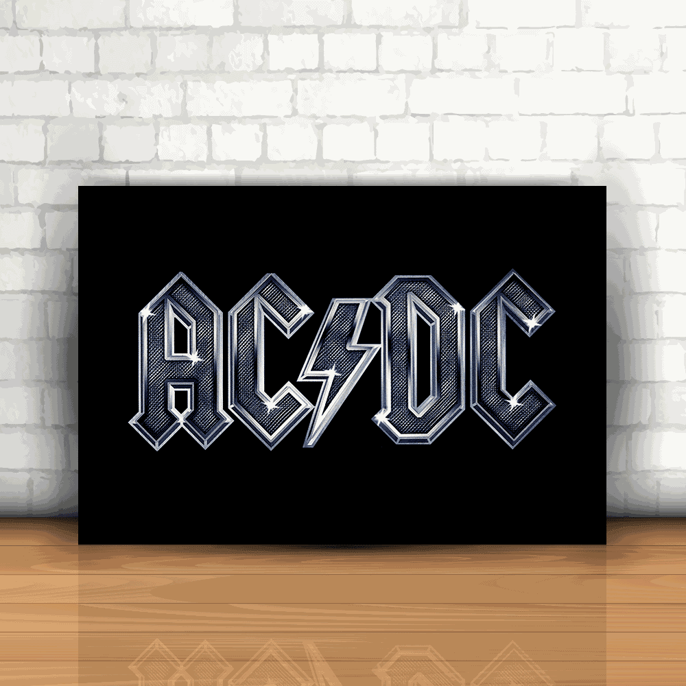 Placa Decorativa - AC/DC | Inter Adesivos Decorativos