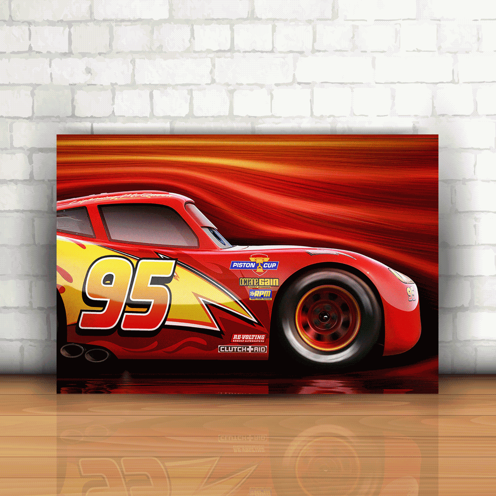 Placa Decorativa - Relâmpago Mcqueen Lado | Inter Adesivos Decorativos