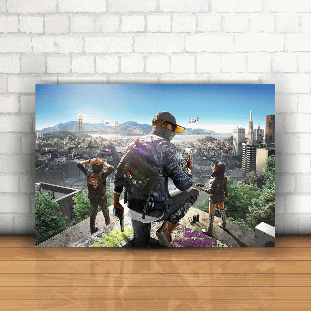 Placa Decorativa - Watch Dogs | Inter Adesivos Decorativos