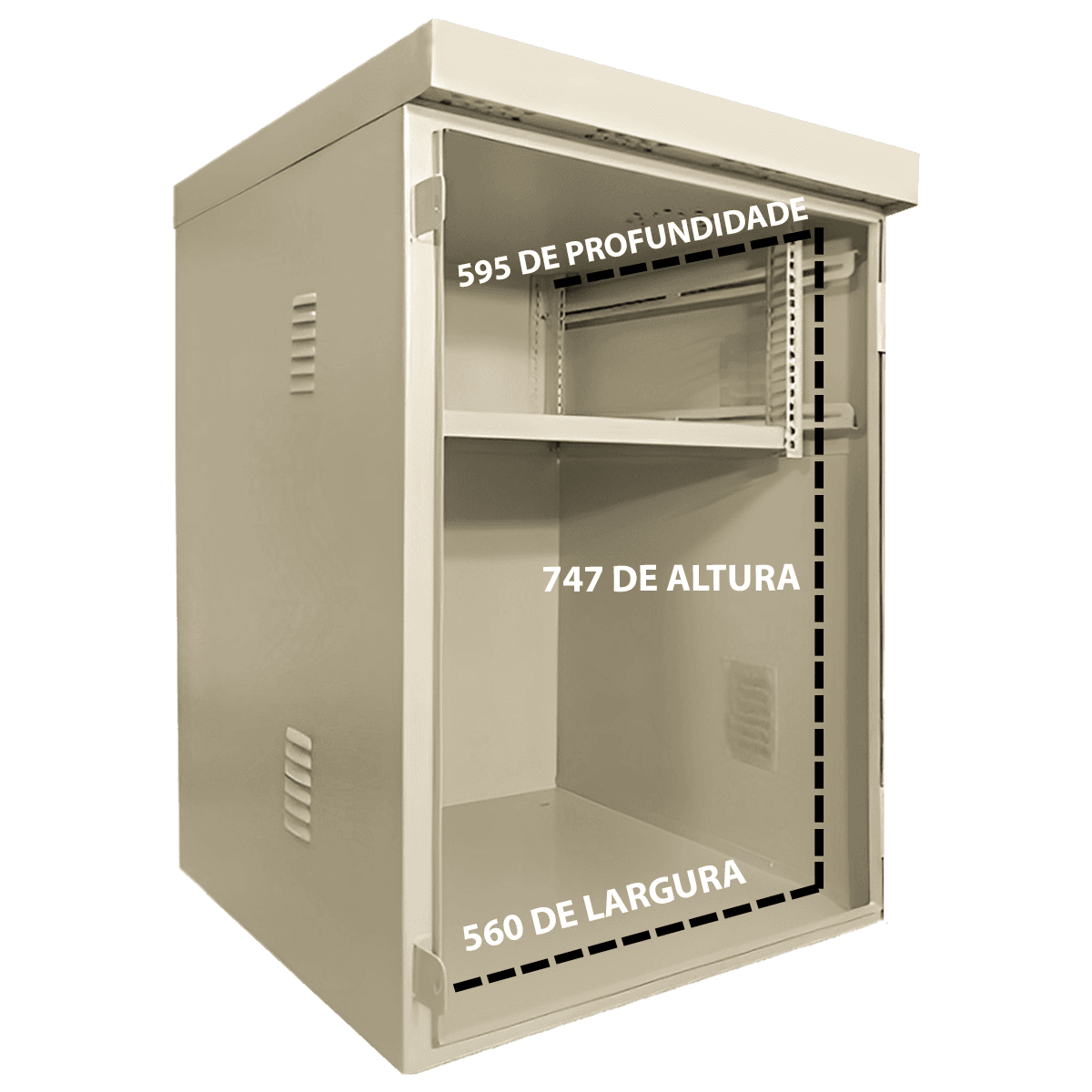Rack Outdoor 6U x 60cm (600mm) – Suspenso IP54 | LEVEL ONE