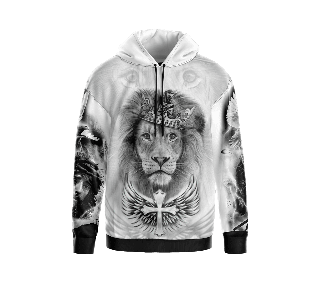 Blusa Moletom Le o Full Branco Loja do Mission rio