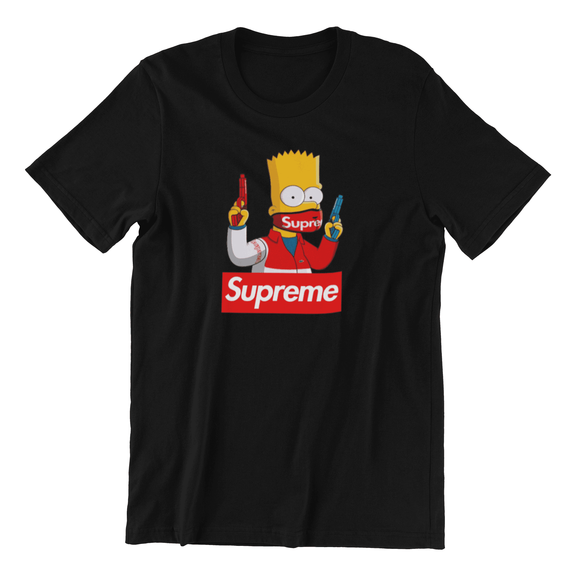 Camiseta T shirt Supreme Bart Os Simpsons Preto Genuine Grit