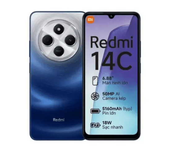 CELULAR XIAOMI REDMI 14C 128GB 4GB RAM AZUL | Lojas Premium