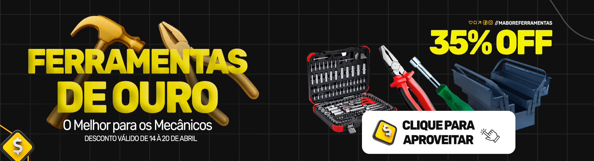 Ferramentas de Ouro - Descontos de até 35% OFF