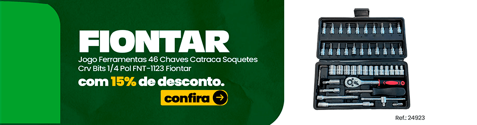 Aproveite 15% de desconto no Jogo Ferramentas com 46 Peças da Fiontar