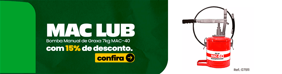 Aproveite 15% de desconto na Bomba Manual de Graxa da Mac Lub