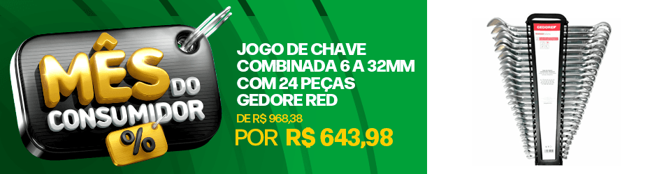 Jogo de Chave Combinada 6 a 32mm com 24 peças R09105024 Gedore Red