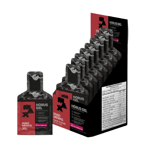 Hórus Gel Pré Workout 30g 10 Sachês Max Titanium Frutas Vermelhas MSK