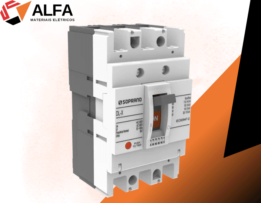 Disjuntor Caixa Moldada Tripolar 125A DLJ-250E Soprano | Alfa