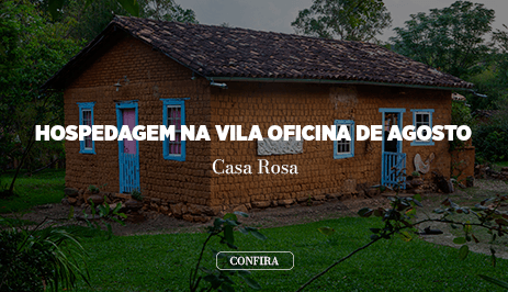 Hospedagem na Oficina de Agosto - casa rosa