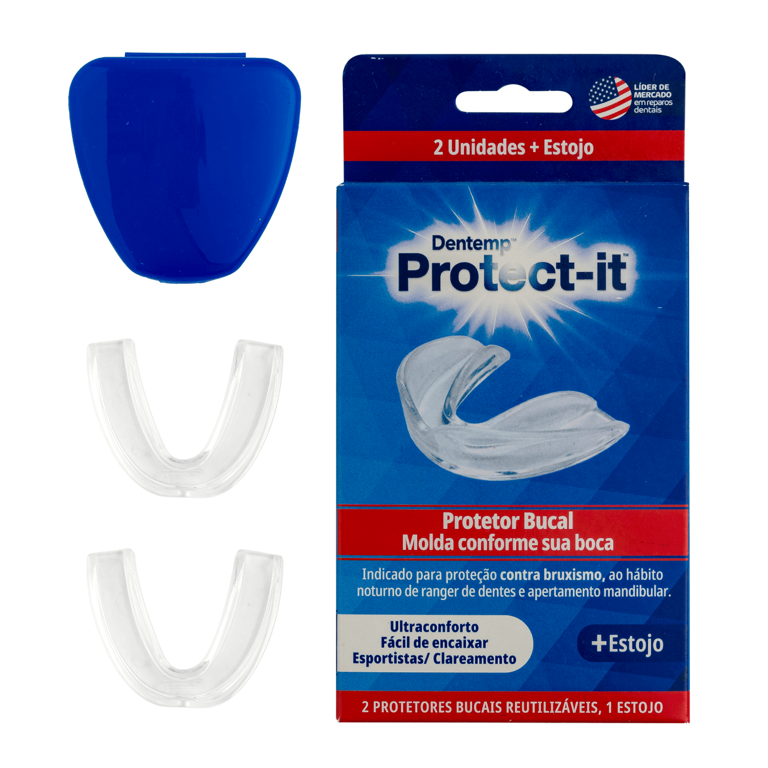 PROTETOR BUCAL ANTI BRUXISMO PROTECT IT 2un | Grupo PDHB - Loja Virtual