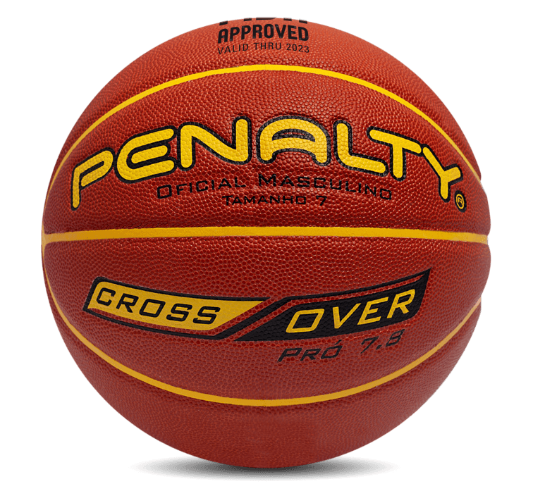 Bola Basquete Penalty Profissional Pró 7.8 Crossover X Unissex -  Laranja/Amarela