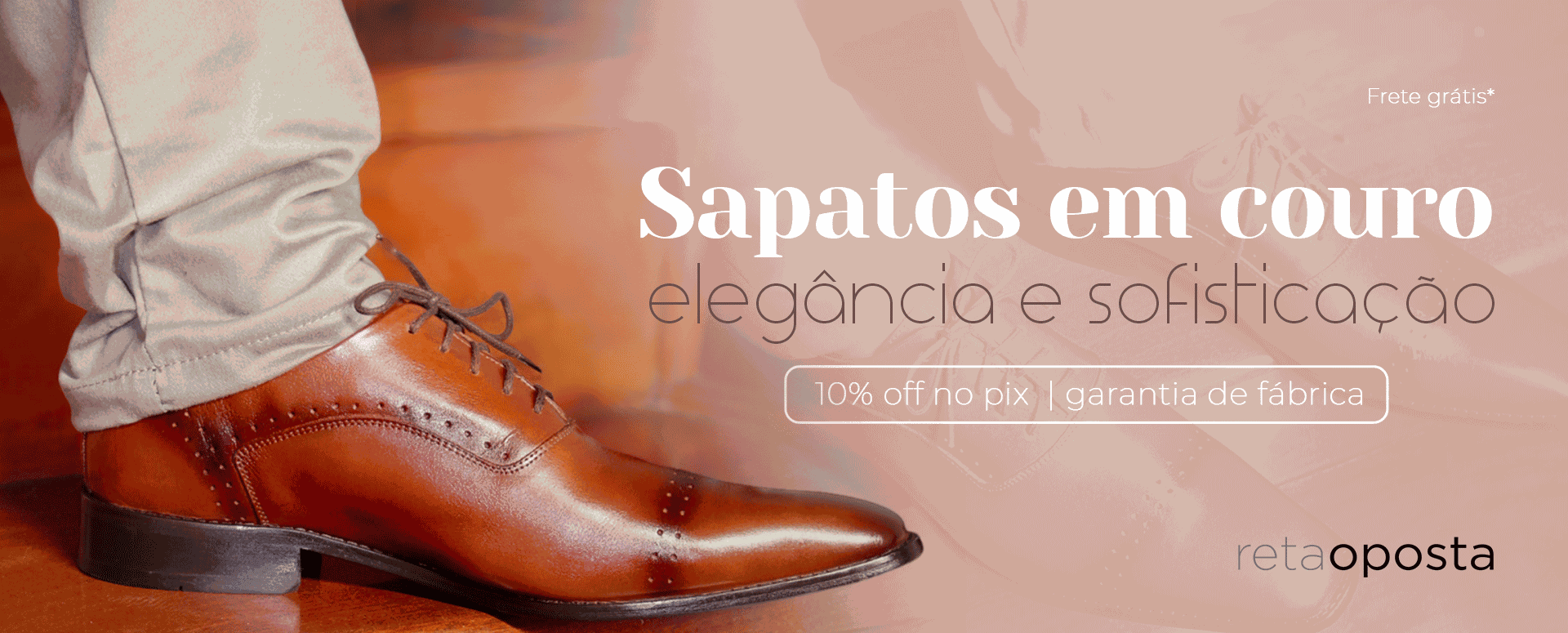 Sapato masculino de couro