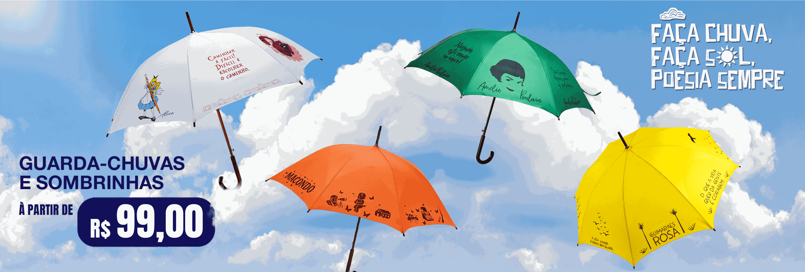 Banner Guarda-chuvas Literários