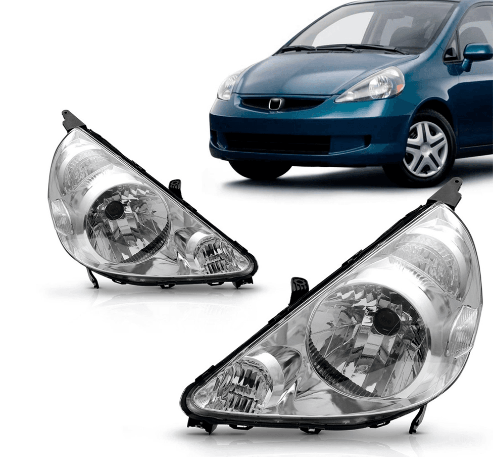 Farol Fit 2007 á 2008 Cromado - Importado | Dominio Auto Peças