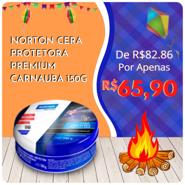 Promoção Junho - NORTON CERA PROTETORA PREMIUM CARNAUBA 150G