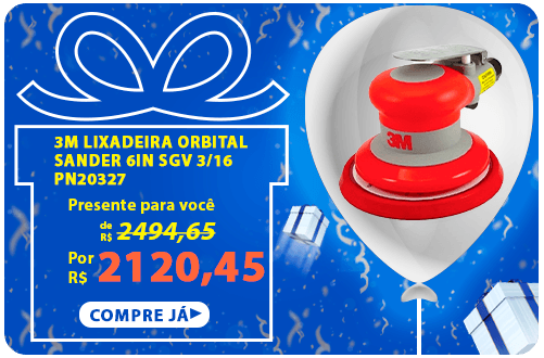 3M LIXADEIRA ORBITAL SANDER 6IN SGV 3/16 PN20327