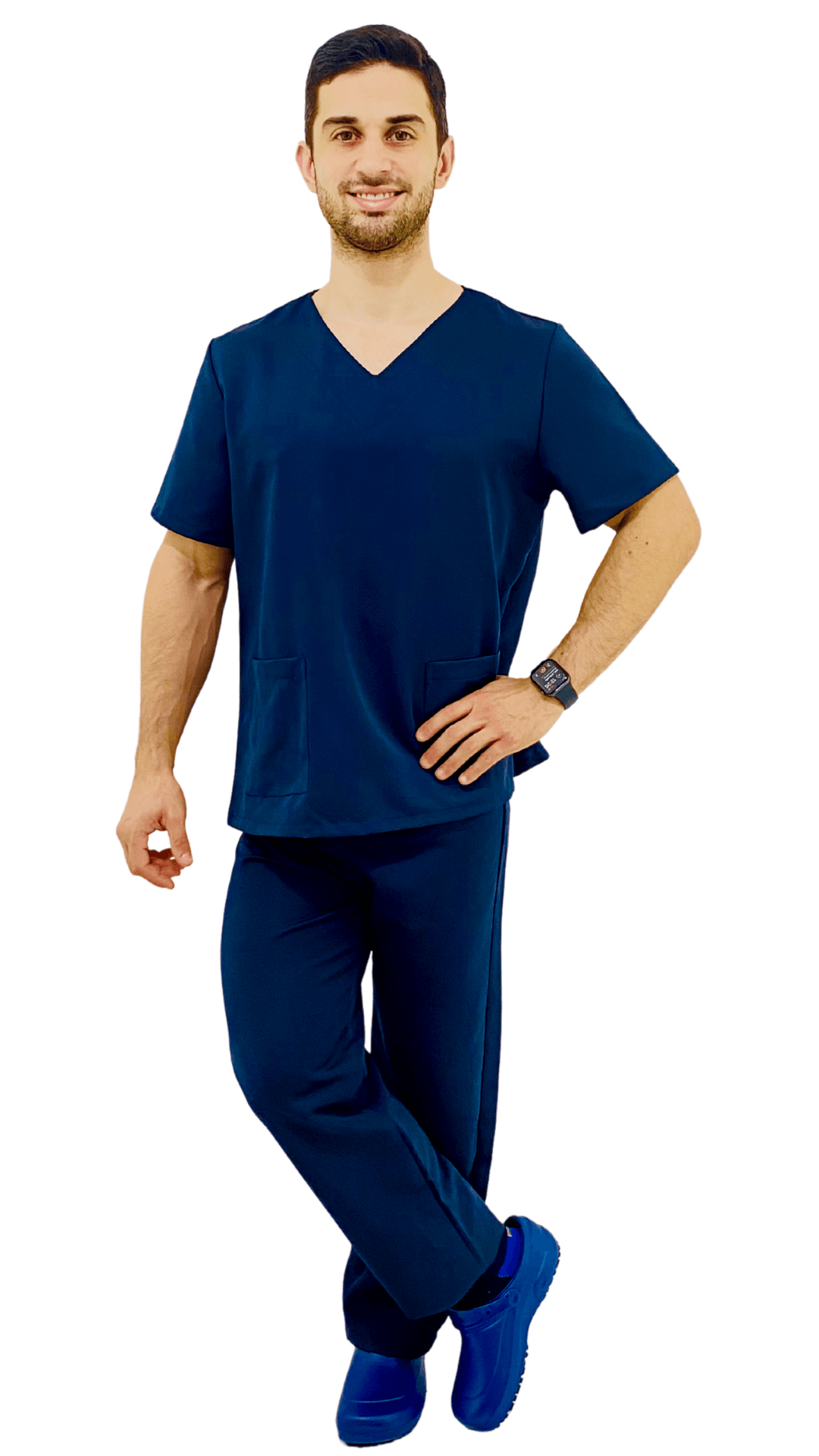 Pijama Cirúrgico Masculino Gabardine - Azul Marinho | Empório Materno