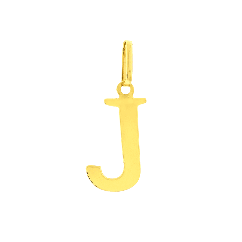 Pingente De Letra J Em Ouro 18k Micheletti Joias