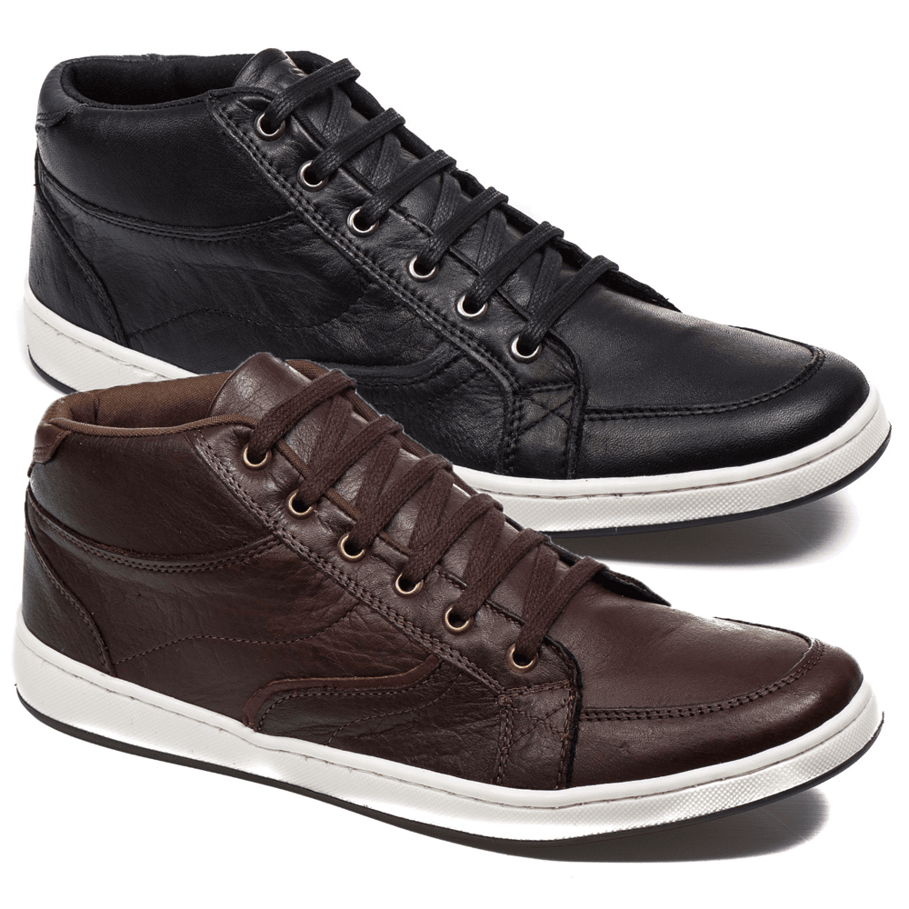 Kit 2 Pares Sapatenis Cano Alto Atena El Baron Café e Preto | SAPATARIANET