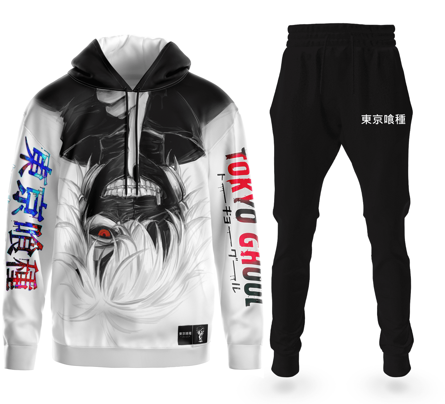 tokyo ghoul purple & black split moletom com capuz