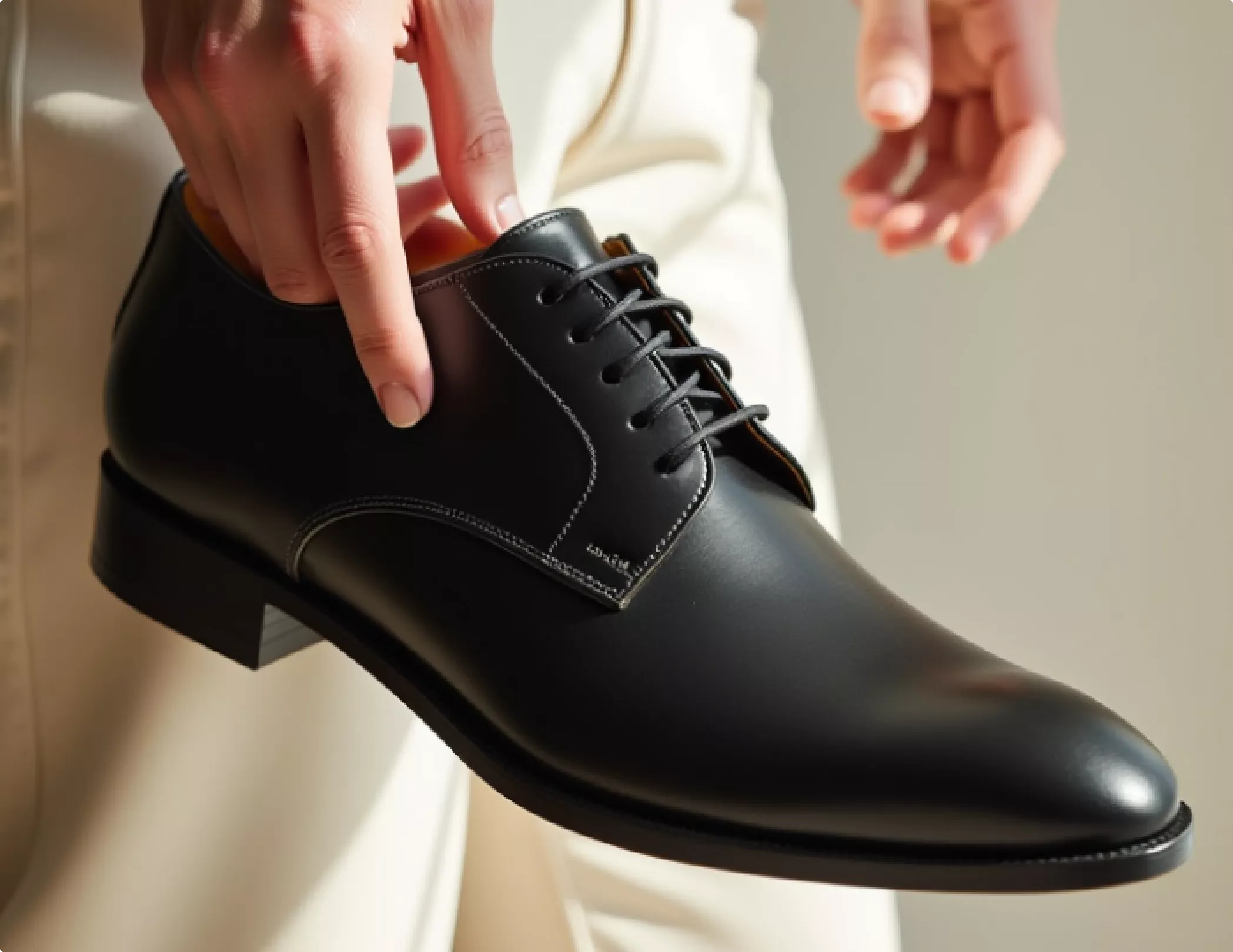 Model wearing shoes