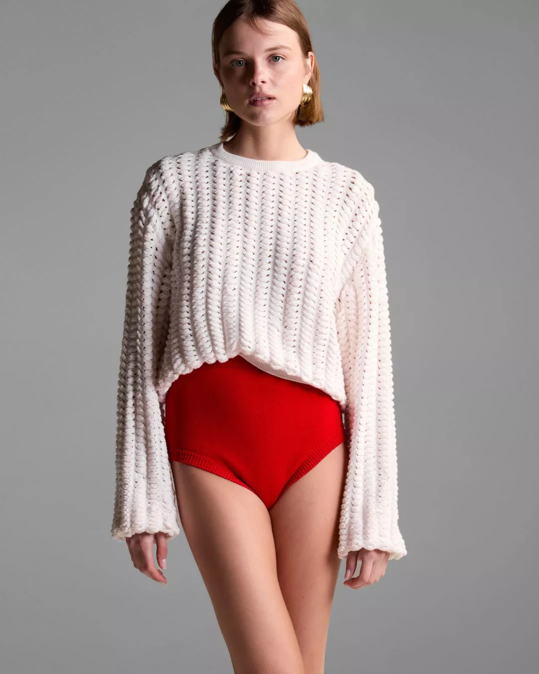 Pull Brooklyn Ponto Onda Off White - Maria Pavan