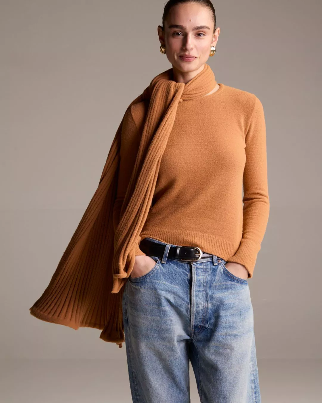 Blusa Ritmo Lisa Camel - Maria Pavan