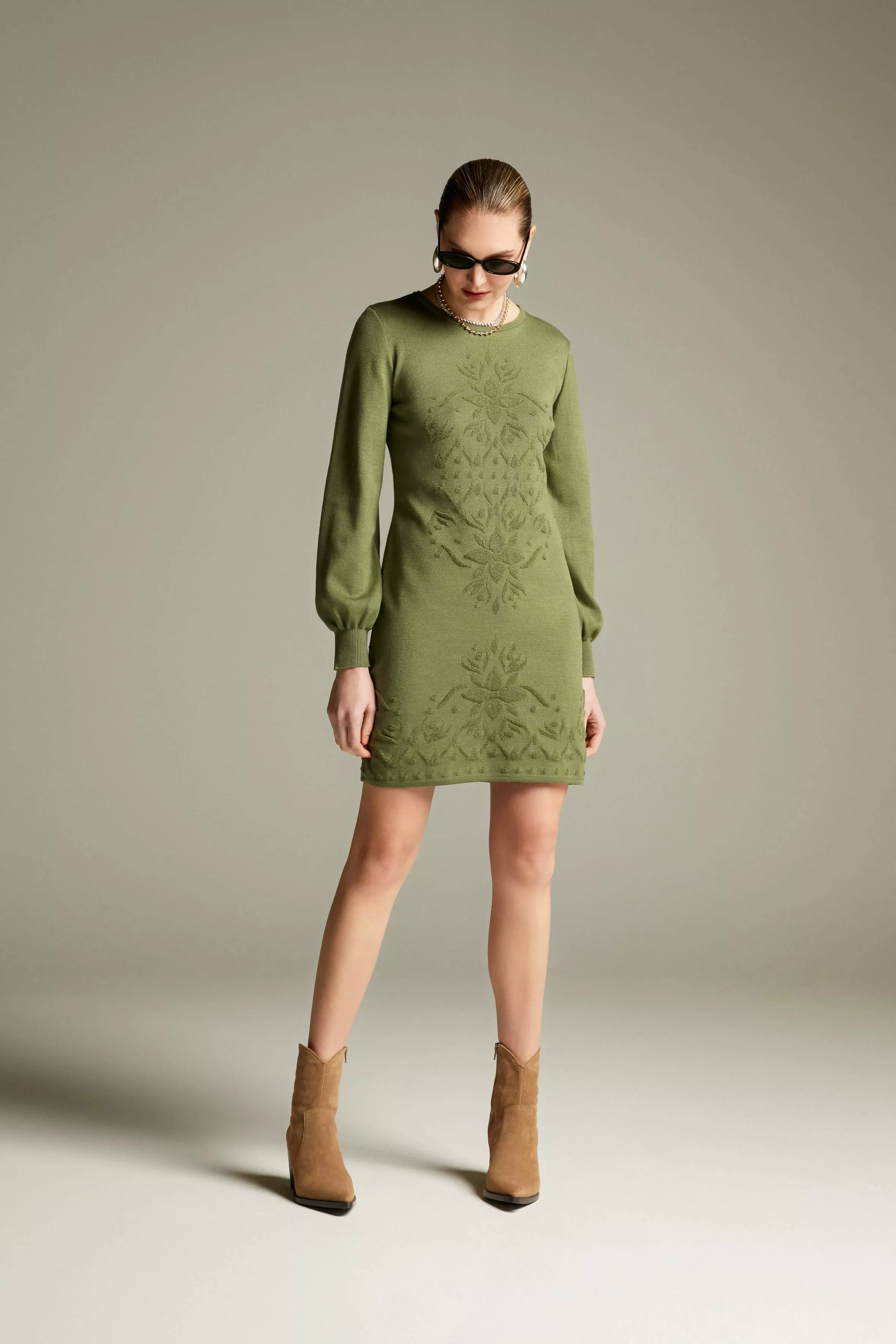 Vestido Monarquia Verde Militar+ - Maria Pavan