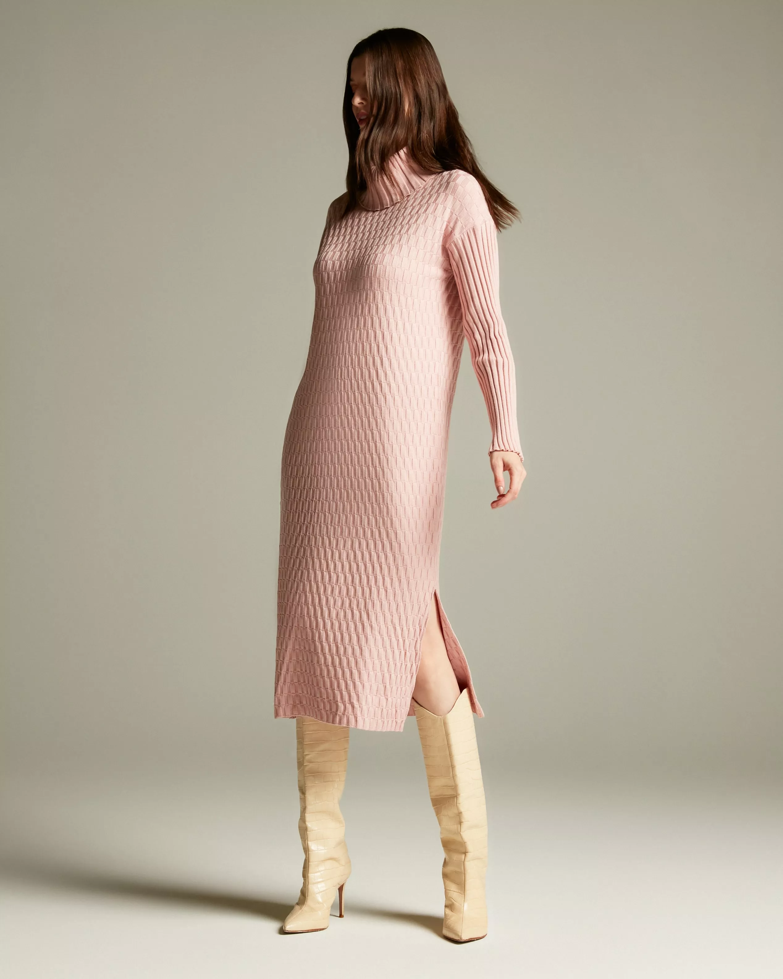 Vestido Damier Rosa Claro - Maria Pavan
