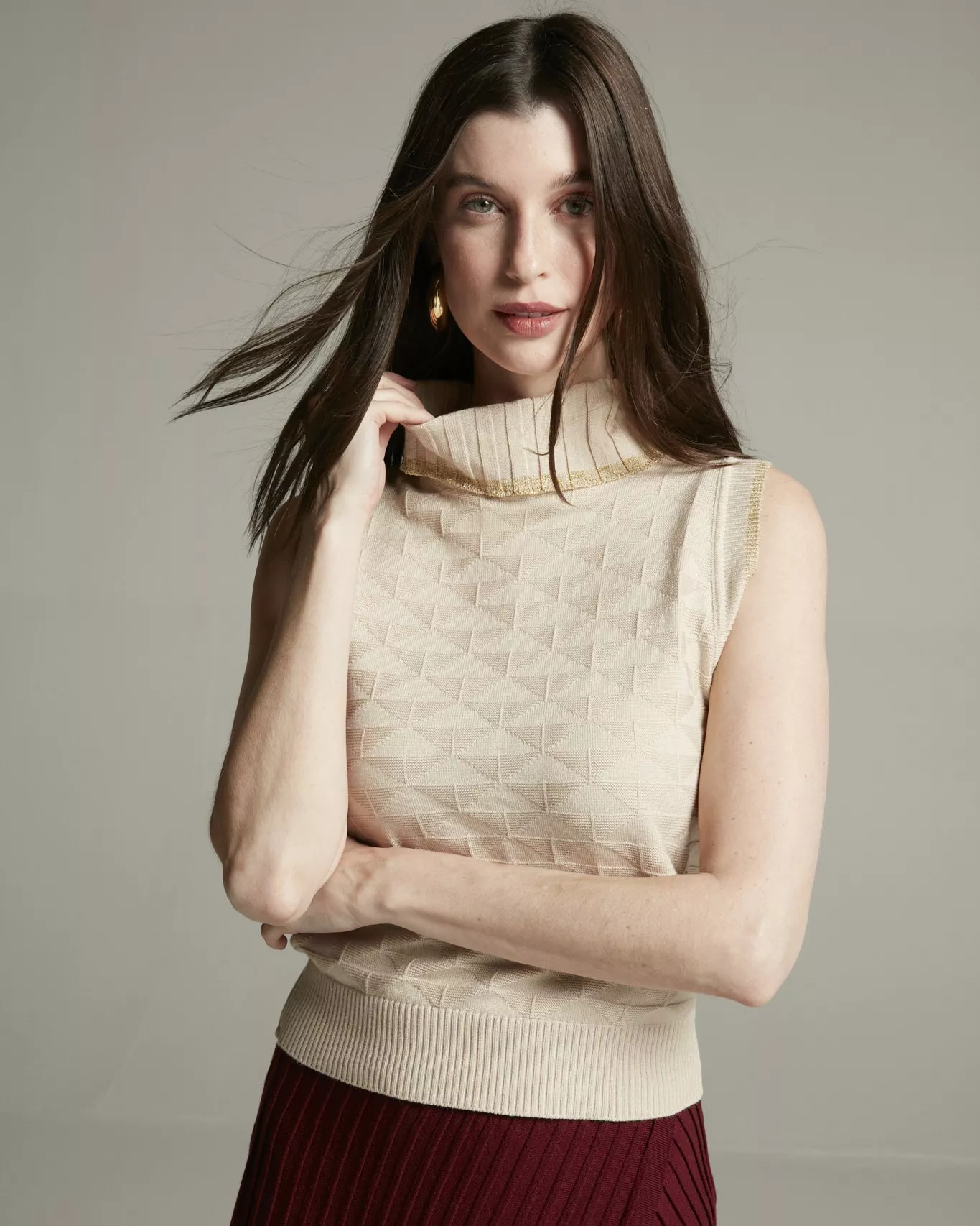 Blusa Bergen Nude- - Maria Pavan