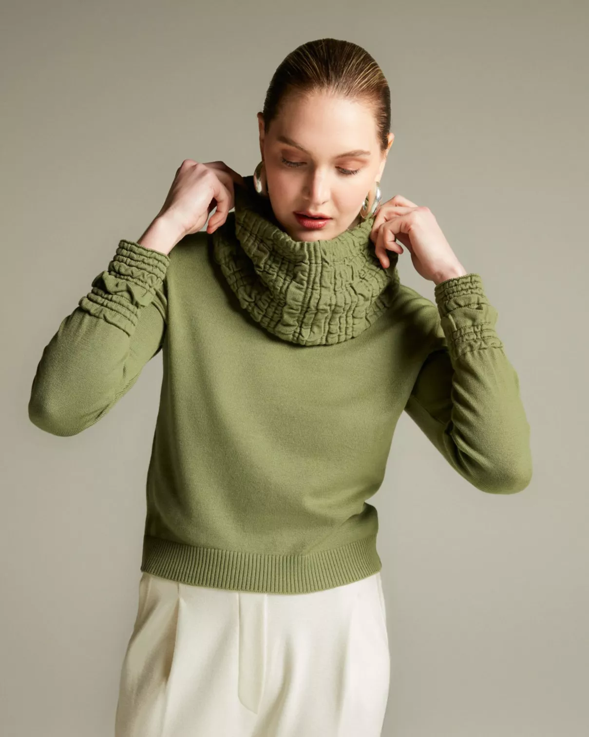 Blusa Pori Verde Militar+ - Maria Pavan