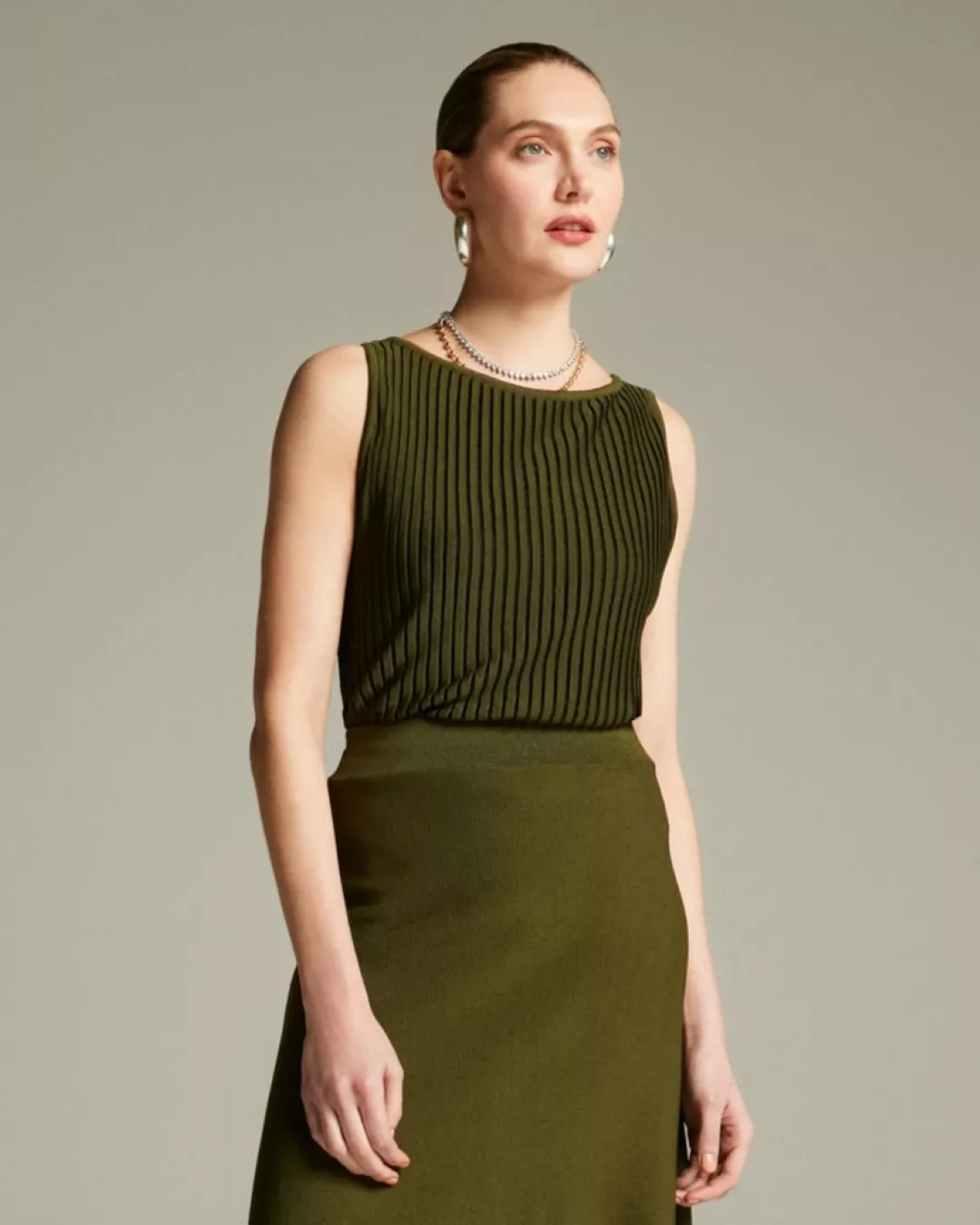 Blusa Moscou Verde Militar- - Maria Pavan
