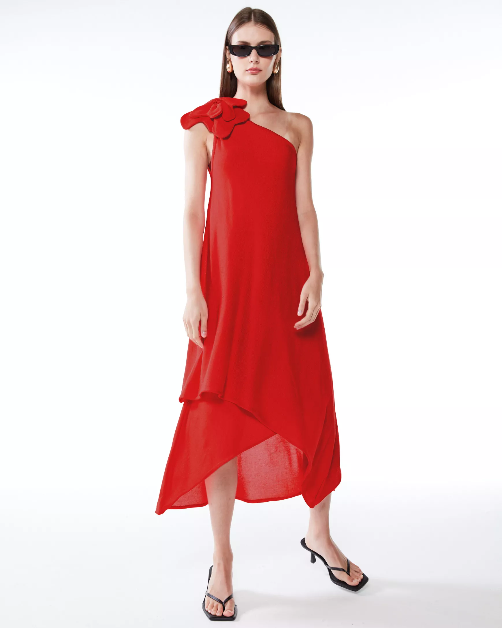 Vestido Antheia Vermelho - Maria Pavan