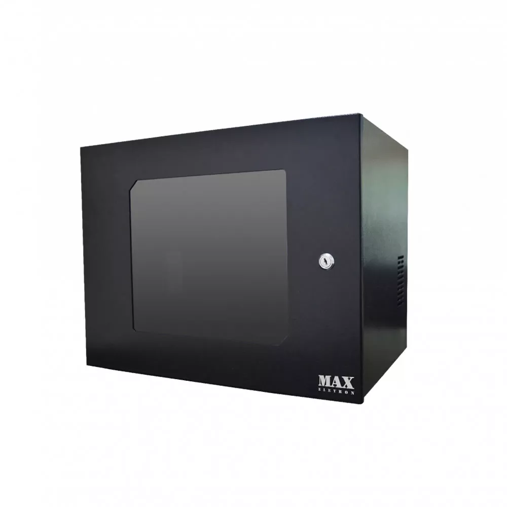 MINI RACK 19 POLEGADAS 08UX350MM PRETO MAX | Acretec Distribuidora