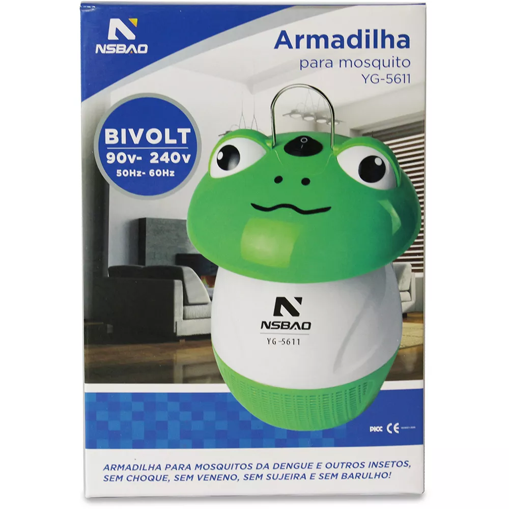 Armadilha Sapinho Para Mosquito Por Luz e Sucção YG-5611 - NSBAO