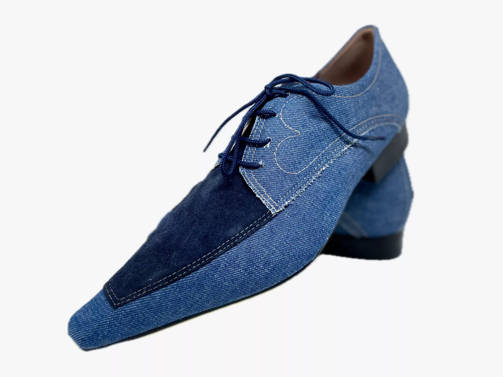 Sapato Masculino Italiano Social Executivo em Jeans Azul – Ref D768 ...