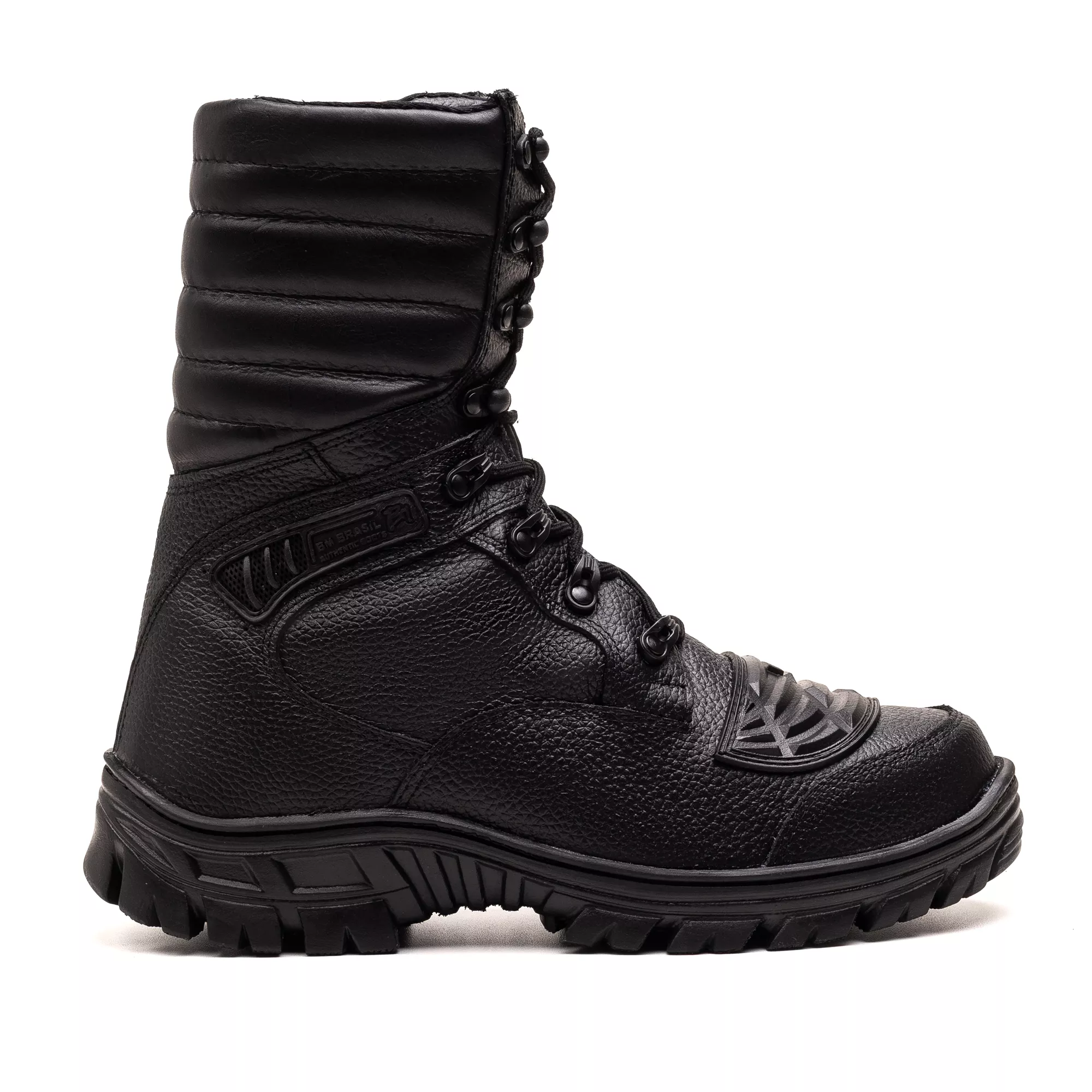 Coturno Militar Attack Bmbrasil Zíper 5188/01 Preto | BMBRASIL