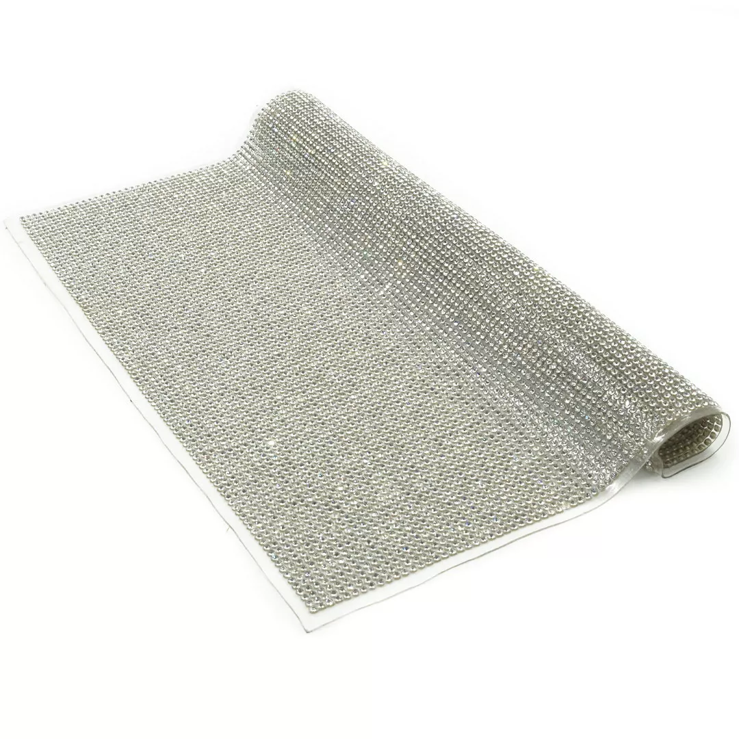 Manta de Strass Tradicional 24x40cm (SS6,5 / 2mm) - Cristal | BM Strass