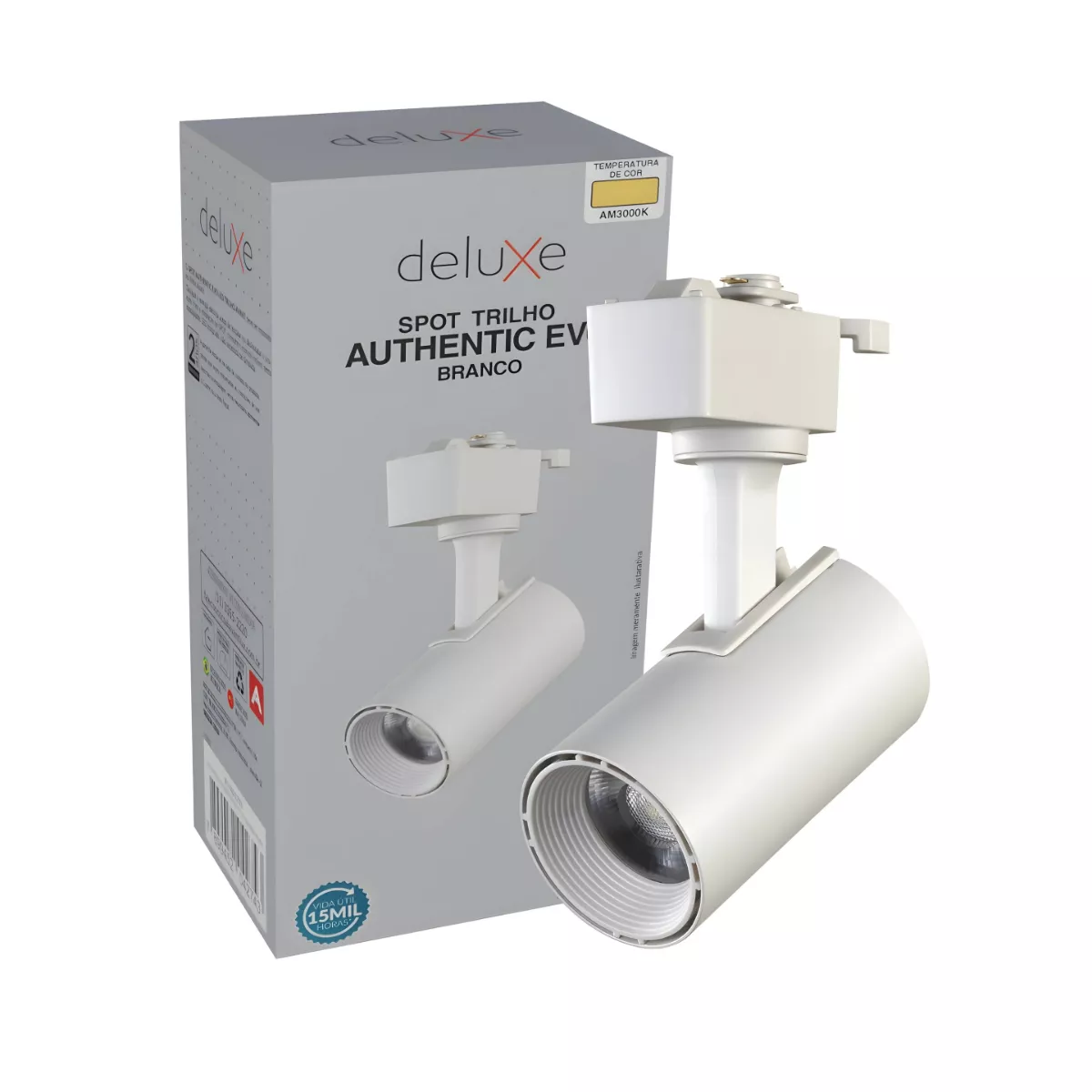 Spot Trilho Branco Led 20w 3000k Authentic Evo Branco Quente