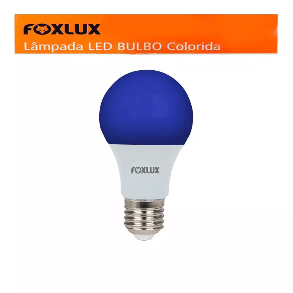 LAMPADA LED BULBO COLORIDA 7W AZUL FOXLUX | Casa Anzai