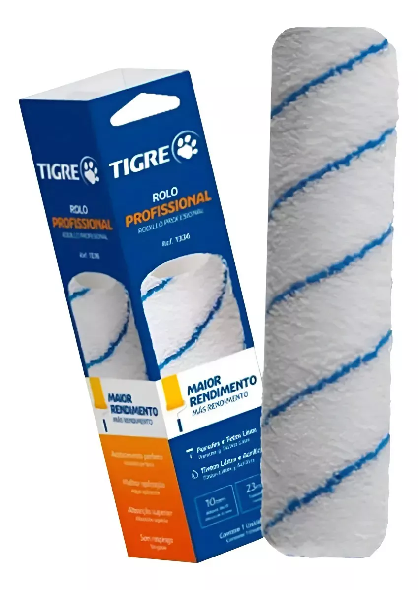 Rolo Pro Microfibra 1336 Profissional Tigre | Casa Costa Tintas