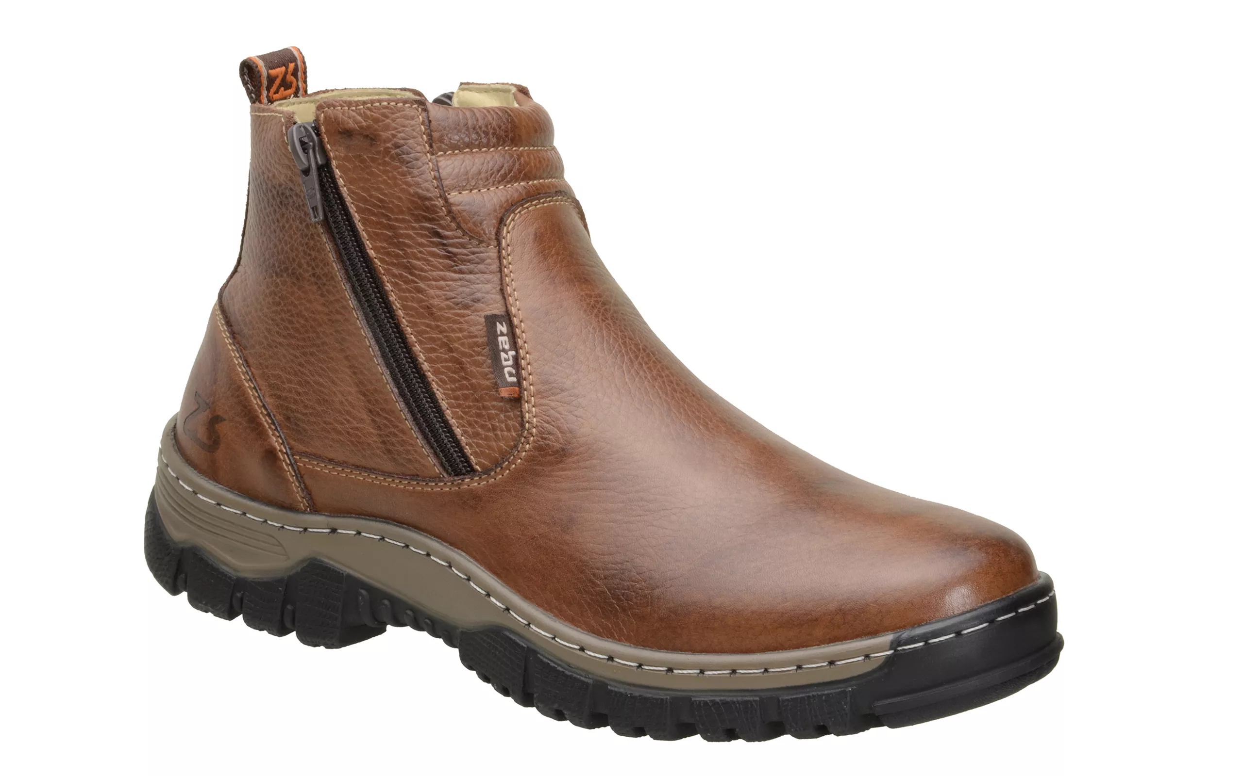 BOTINA COURO MASCULINA ZEBU ORIGINAL WHISKY 56060 | Cia da Botina