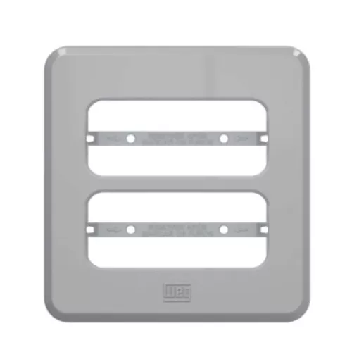 PLACA EMBUITIR MOVEIS E PEDRAS 2 POS 60MM CINZA COMPOSÉ | Comercial Leal
