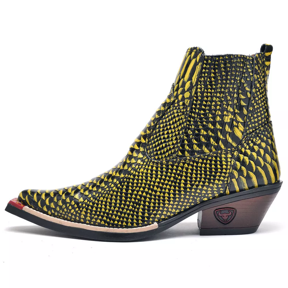 Bota Country Masculina Tamanho Especial Couro Legítimo Jacaré