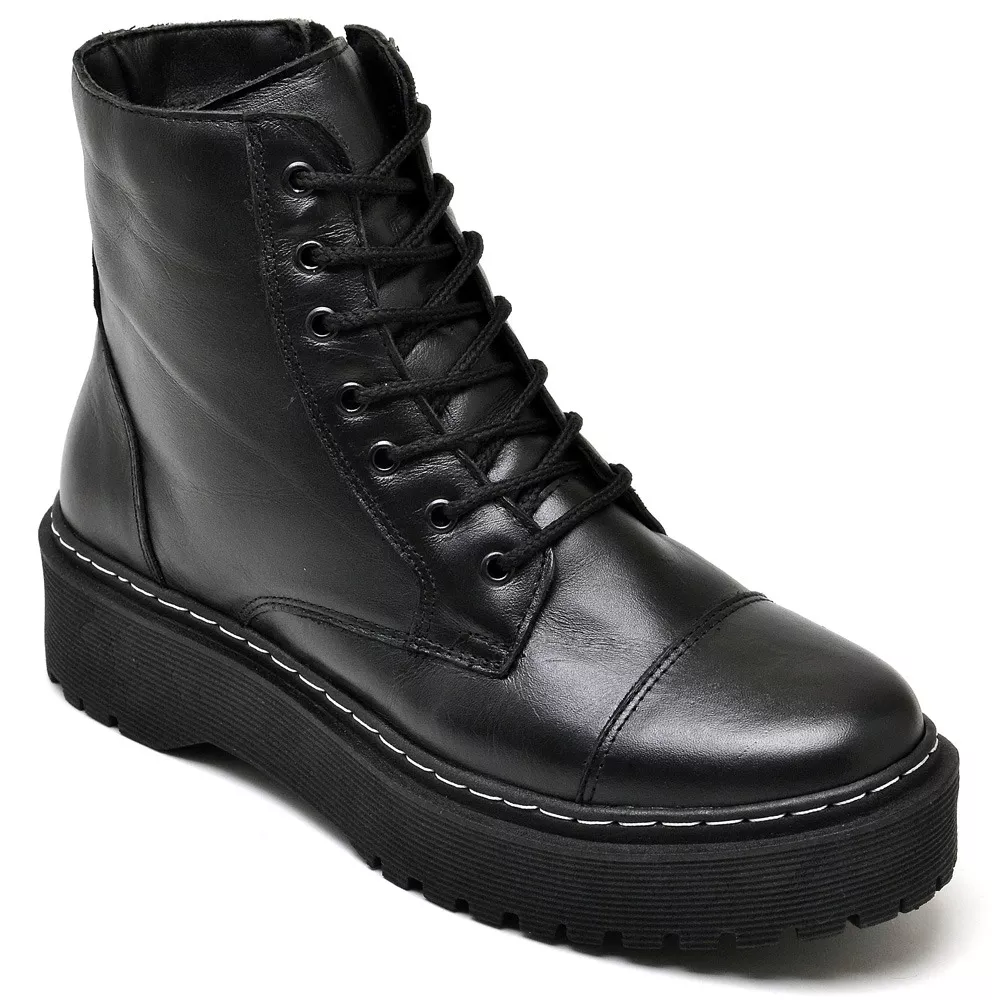 Coturno Tratorado Feminino Preto | KRN SHOES | Calçados Casuais
