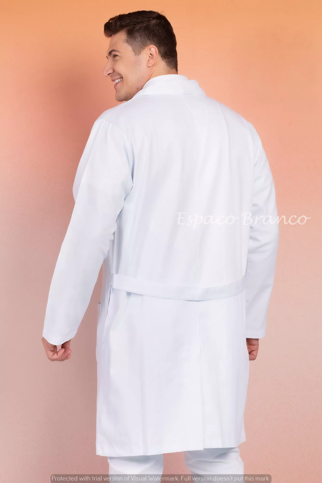 Jaleco Unissex em Algodão (Brim) Plus Size Gola Sport Manga Longa